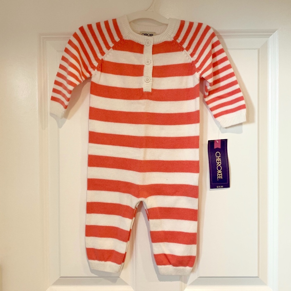 Sweater Baby Onesie 9M Striped 100% Cotton